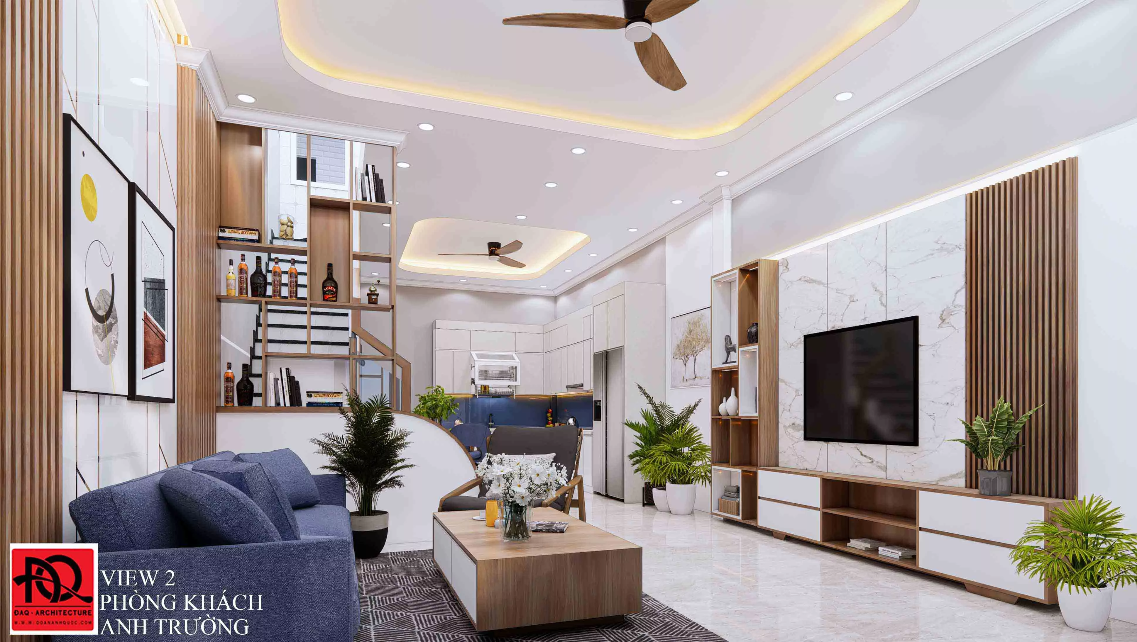 Xây nhà trọn gói Phan Thiết nhà phố đơn giản hiện đại 5x14m 800 triệu